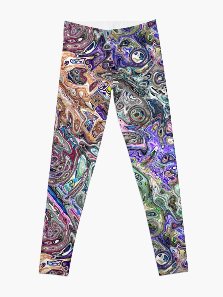 Alternate view of Abstract Melted Colors Leggings