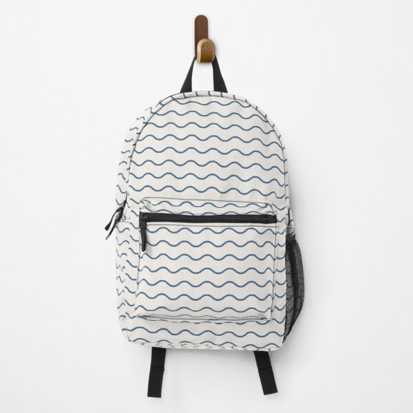 Item preview, Cream And Blue Waves Pattern designed and sold by pattern-archive.