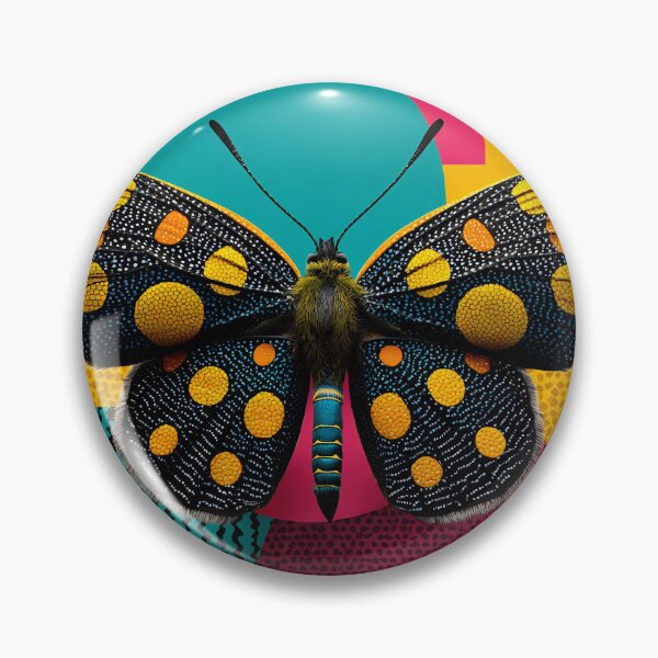 Item preview, Bold Abstract Butterfly, Neon Pink Yellow Graphic Wings Print designed and sold by daila70.