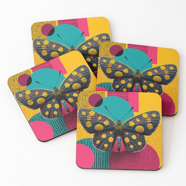 Item preview, Bold Abstract Butterfly, Neon Pink Yellow Graphic Wings Print designed and sold by daila70.