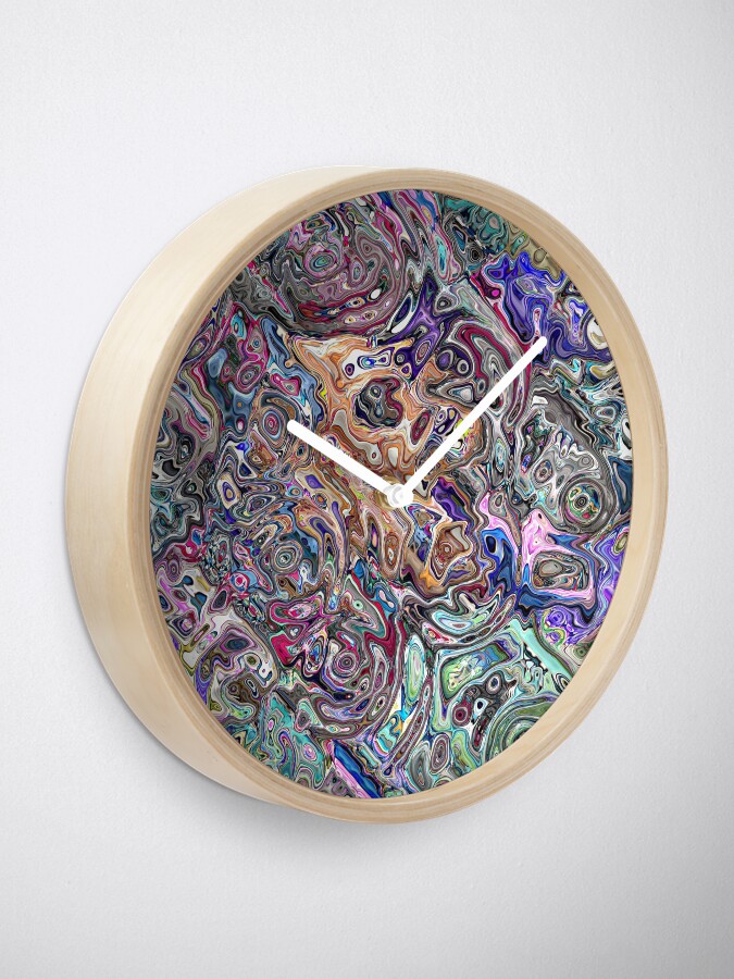 Alternate view of Abstract Melted Colors Clock