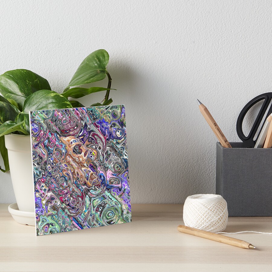 Abstract Melted Colors Art Board Print