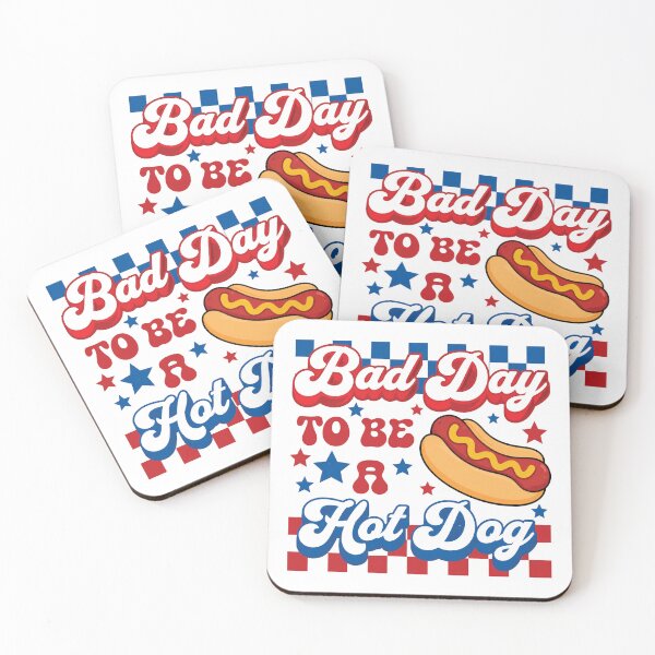 Item preview, Bad Day to Be A Hot Dog Funny BBQ Grilling 4th of July designed and sold by Schroedingerska.
