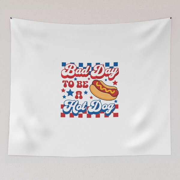 Item preview, Bad Day to Be A Hot Dog Funny BBQ Grilling 4th of July designed and sold by Schroedingerska.