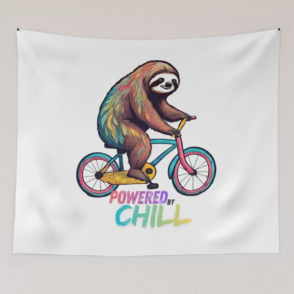 Item preview, Sloth on the bicycle designed and sold by WhimsyBeast.