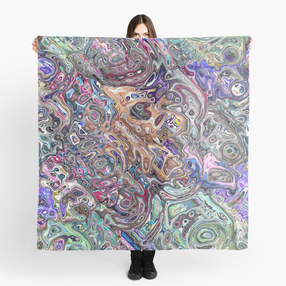 Abstract Melted Colors Scarf