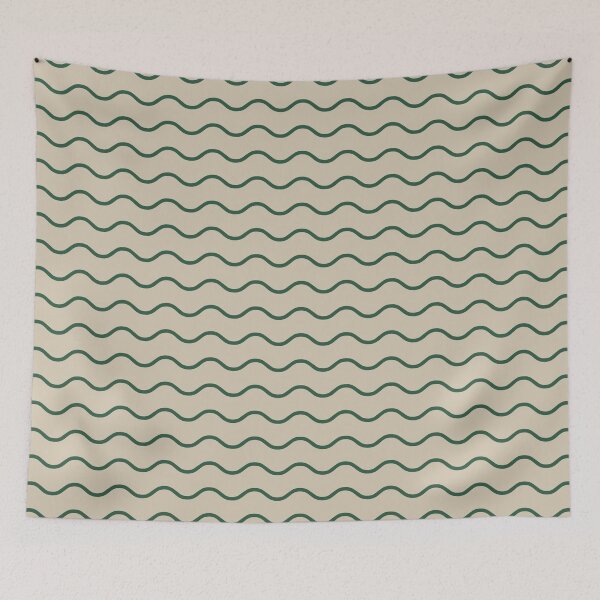 Item preview, Sand And Green Waves Pattern designed and sold by pattern-archive.