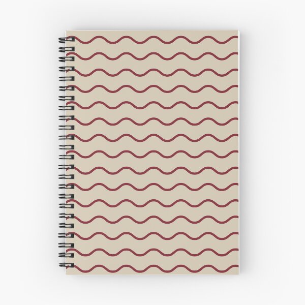 Item preview, Beige And Red Waves Pattern designed and sold by pattern-archive.