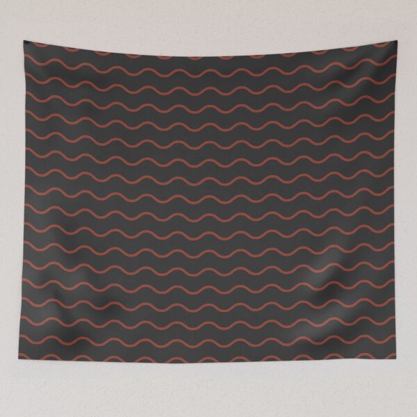 Item preview, Charcoal And Rust Waves Pattern designed and sold by pattern-archive.