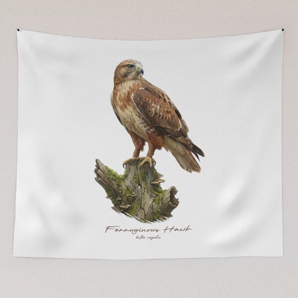 Item preview, Ferruginous Hawk on Mossy Stump designed and sold by Takeda-art.