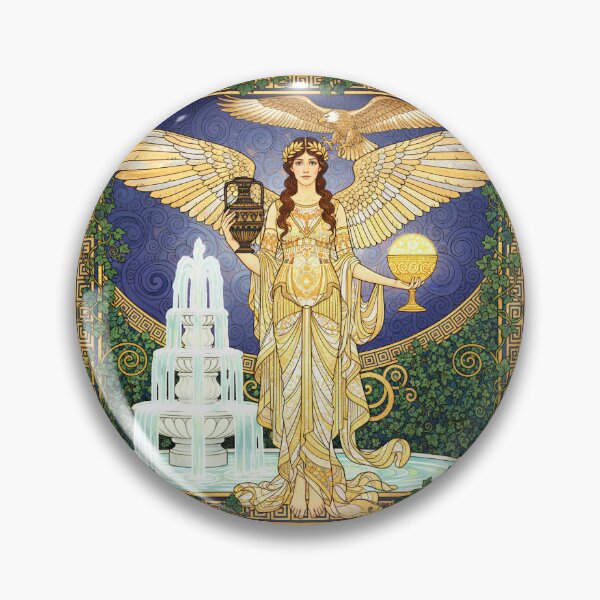 Item preview, Hebe and the Fountain of Youth | Greek Goddess Art Nouveau Fantasy designed and sold by Stoneflower-Art.