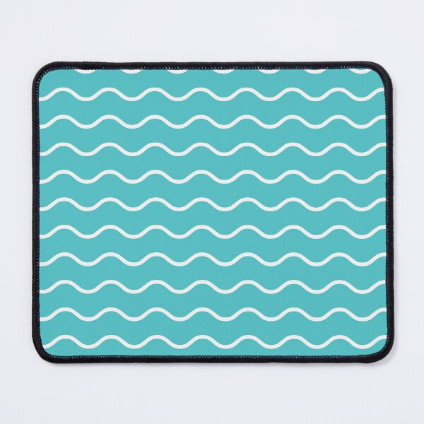 Item preview, Aqua And White Waves Pattern designed and sold by pattern-archive.