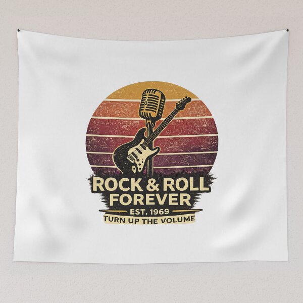 Item preview, Rock & Roll Forever Retro Music Tee designed and sold by Epic Wear Store.