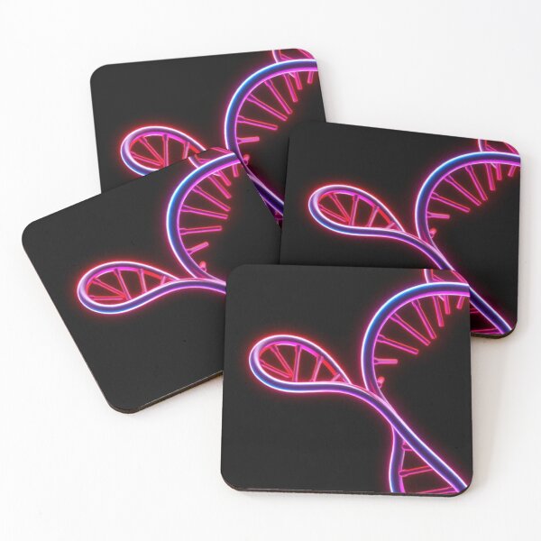 Item preview, Neon DNA on a Black Background designed and sold by RAISC.