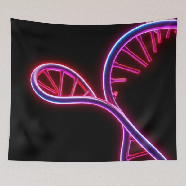 Item preview, Neon DNA on a Black Background designed and sold by RAISC.