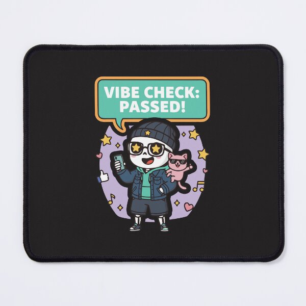 Item preview, "Vibe Check Passed" Funny Kawaii Skeleton Meme Pastel Goth designed and sold by Cipher & Soul.