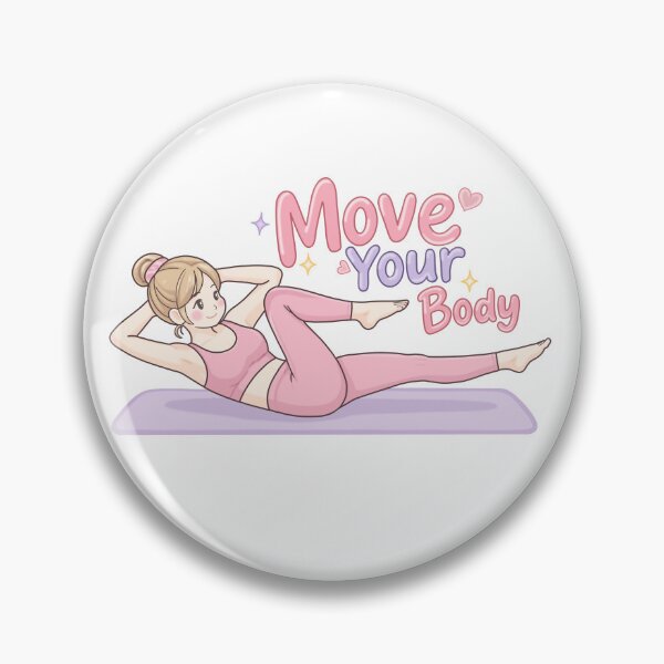 Item preview, Move Your Body – Cute Pilates Girl Workout Design | Fitness Motivation Quote designed and sold by PTMinimalShop.