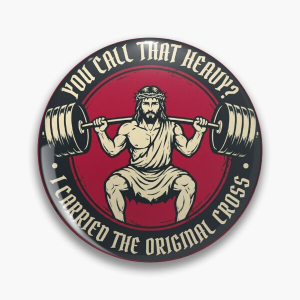 Item preview, Funny Swole Jesus Squatting Heavy - Leg Day Fitness Gym Humor designed and sold by quackynaut.