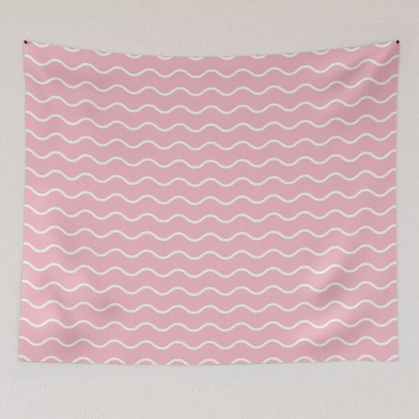 Item preview, Blush And White Waves Pattern designed and sold by pattern-archive.