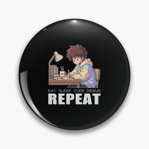 Item preview, Retro Lofi Developer - Eat Sleep Code Debug Repeat - 90s Aesthetic Coder designed and sold by Osmose-Studio.