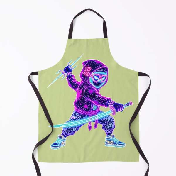 Item preview, Neon Ninja Stickers – Glow Art Designs designed and sold by Cyber-ART-Studio.