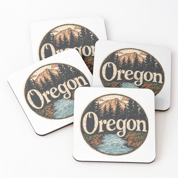 Item preview, Oregon Landscape Vintage Badge  designed and sold by PamLeeDesign.