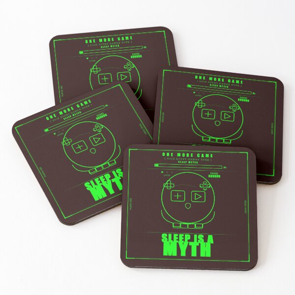Item preview, Sleep Is A Myth Funny Gamer Dark Humor Neon Gaming Skull designed and sold by Mega-Shopping.