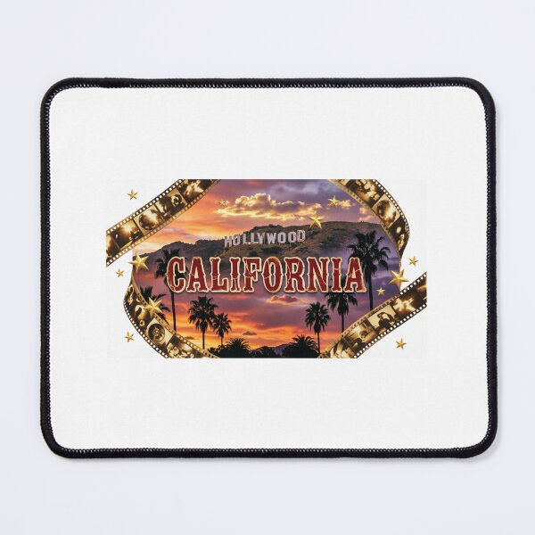 Item preview, *Hollywood Sunset CALIFORNIA with Film Reel and Stars - Vintage Movie Design* designed and sold by Petringo.