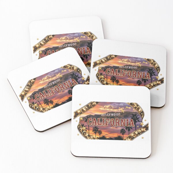 Item preview, *Hollywood Sunset CALIFORNIA with Film Reel and Stars - Vintage Movie Design* designed and sold by Petringo.