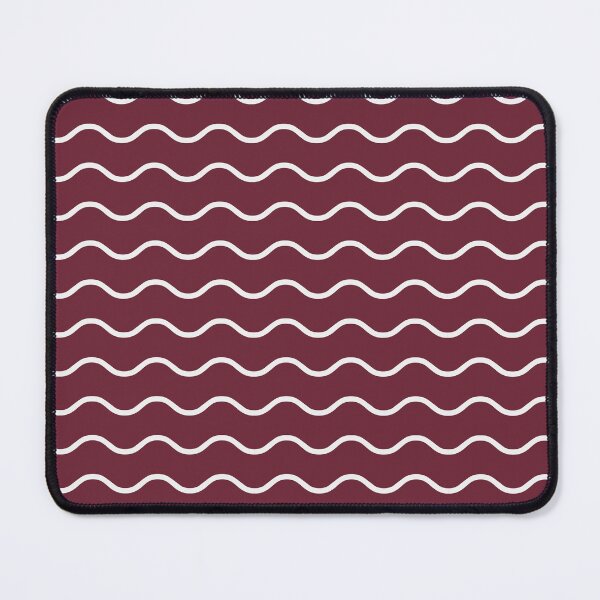Item preview, Burgundy And White Waves Pattern designed and sold by pattern-archive.