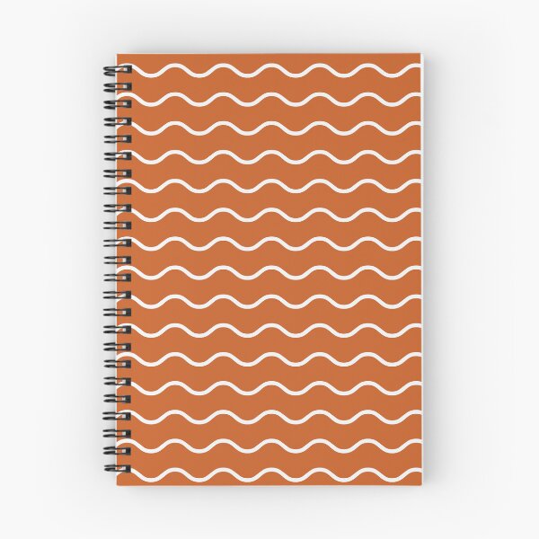 Item preview, Burnt Orange And White Waves Pattern designed and sold by pattern-archive.