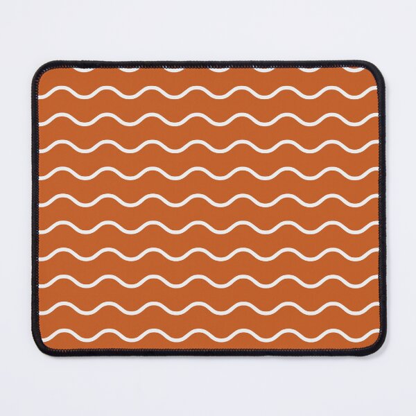 Item preview, Burnt Orange And White Waves Pattern designed and sold by pattern-archive.