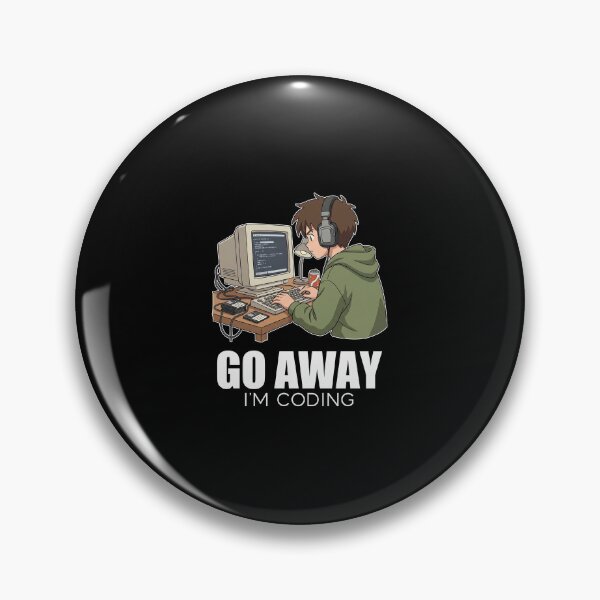 Item preview, Retro Lofi Developer - Go Away I'm Coding - 90s Aesthetic Tech Art designed and sold by Osmose-Studio.