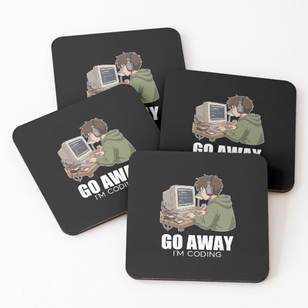 Item preview, Retro Lofi Developer - Go Away I'm Coding - 90s Aesthetic Tech Art designed and sold by Osmose-Studio ⭐⭐⭐⭐⭐.