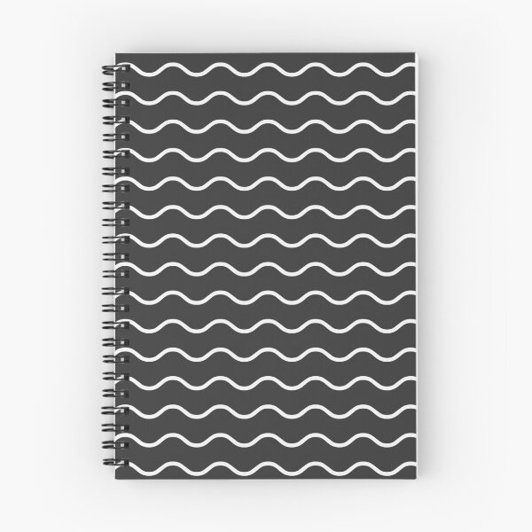 Item preview, Charcoal And White Waves Pattern designed and sold by pattern-archive.