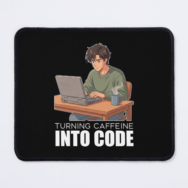 Item preview, Retro Lofi Coder - Turning Caffeine Into Code - 90s Coffee Aesthetic designed and sold by Osmose-Studio.