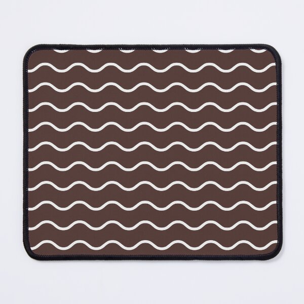 Item preview, Chocolate And White Waves Pattern designed and sold by pattern-archive.