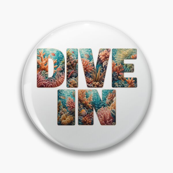 Item preview, DIVE IN — Coral Vault Tee (Reef Micro‑World Lettering) designed and sold by Jandedan.