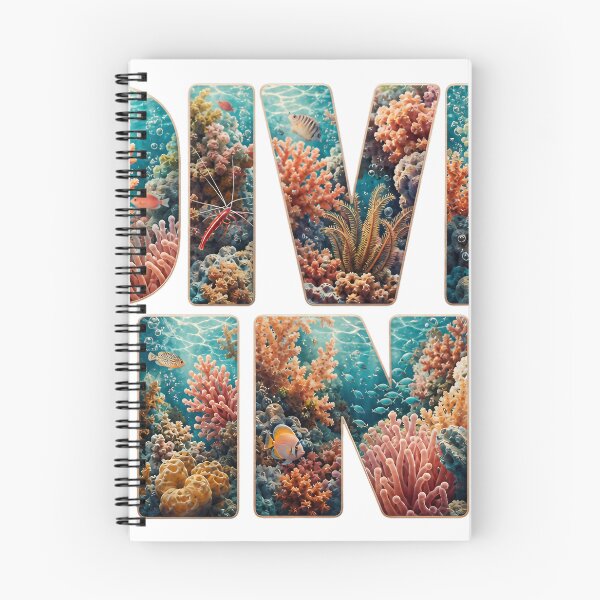 Item preview, DIVE IN — Coral Vault Tee (Reef Micro‑World Lettering) designed and sold by Jandedan.