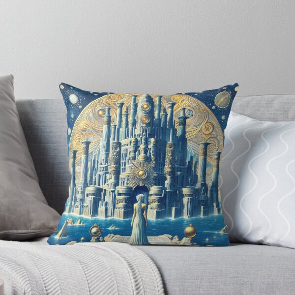 Item preview, The Temple of Poseidon in Atlantis | Mythic Fantasy City Art designed and sold by Stoneflower-Art.