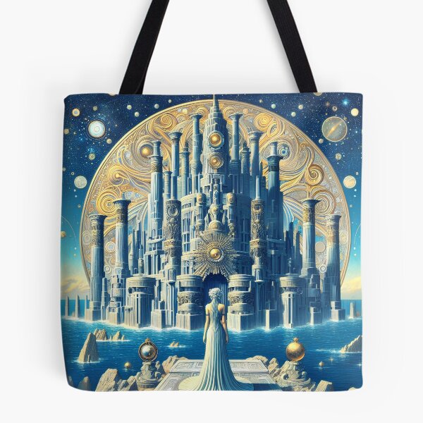 Item preview, The Temple of Poseidon in Atlantis | Mythic Fantasy City Art designed and sold by Stoneflower-Art.