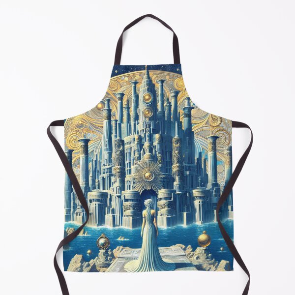 Item preview, The Temple of Poseidon in Atlantis | Mythic Fantasy City Art designed and sold by Stoneflower-Art.