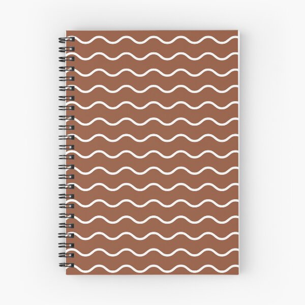 Item preview, Copper And White Waves Pattern designed and sold by pattern-archive.