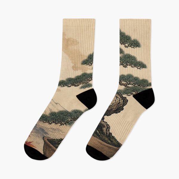 Item preview, Bonsai Pine - Vintage Traditional Japanese Ukiyo-e Woodblock Print Style designed and sold by bapupa.