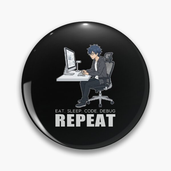 Item preview, Modern Corporate Developer - Eat Sleep Code Debug Repeat - Sleek Tech Art designed and sold by Osmose-Studio.