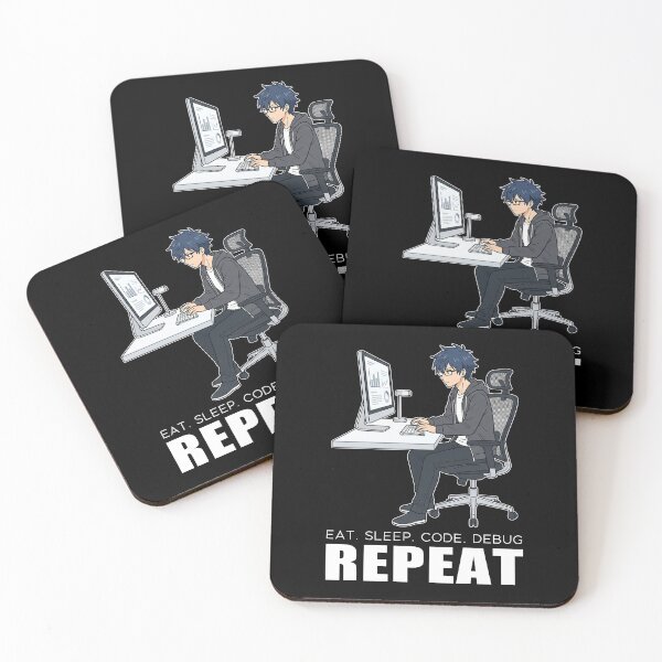 Item preview, Modern Corporate Developer - Eat Sleep Code Debug Repeat - Sleek Tech Art designed and sold by Osmose-Studio ⭐⭐⭐⭐⭐.