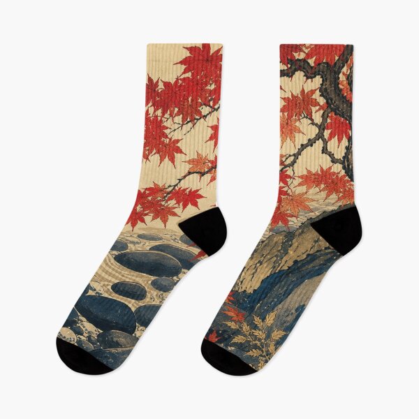 Item preview, Japanese Maple - Vintage Traditional Ukiyo-e Woodblock Print Style designed and sold by bapupa.