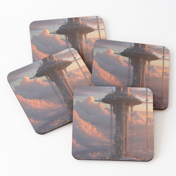 Item preview, Cyberpunk Sky Tower Sunset designed and sold by Visual Foundry.