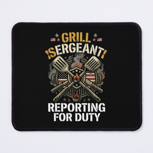 Item preview, Grill Sergeant Reporting For Duty BBQ Father's Day designed and sold by WildPeak Threads.