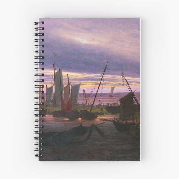 Item preview, Caspar David Friedrich. Barcos en el puerto al atardecer designed and sold by likiska.